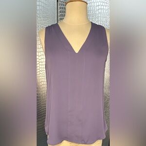 White House Black Market Lavender Sleeveless Shell Blouse